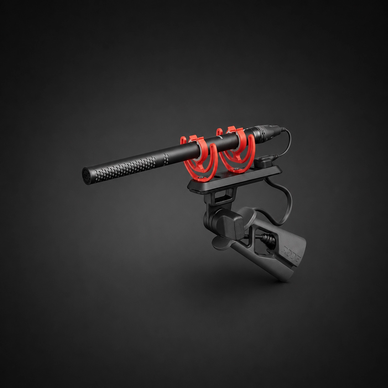 RØDE NTG 5 shotgun microphone on a black background